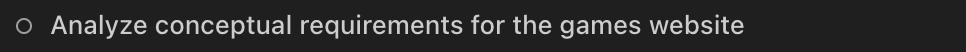 Pending todo item with empty checkbox