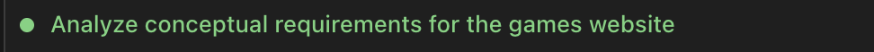 Completed todo item with green checkmark
